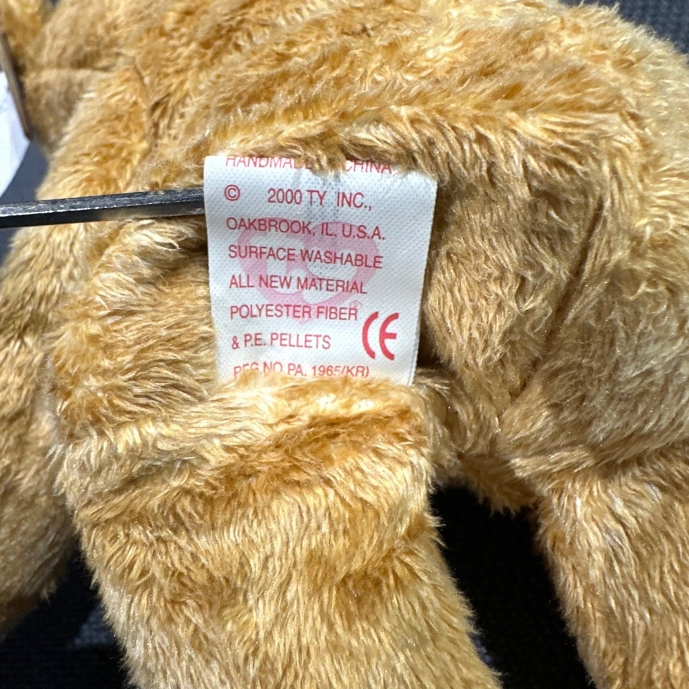 Ty Beanie Baby Bear Plush Toy, Brown, Cashew 2000 New NWT Vintage - Picture 11 of 11